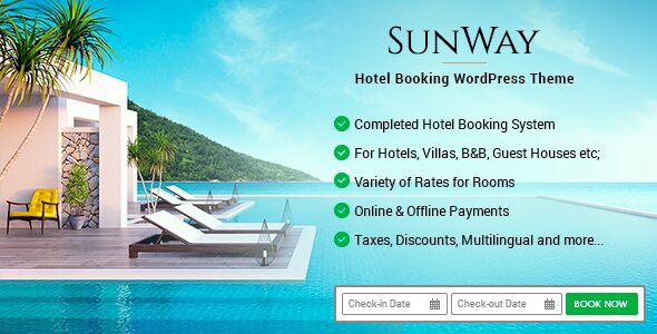 Sunway – v5.7 – 酒店民宿开房预定网站模板WordPress主题