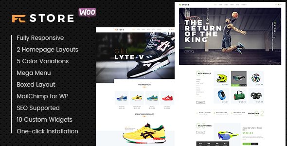 FcStore – v1.2.12 – 健身体育运动装备商店WordPress模板