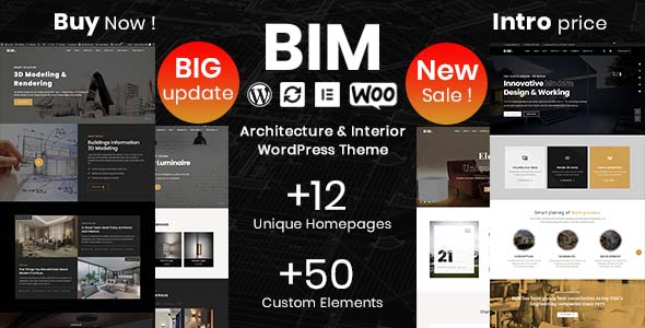 BIM – v1.3.2 – 建筑室内设计网站模板WordPress主题