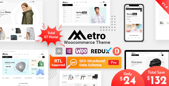 Metro – v2.11 – 时尚现代轻型在线商店WooCommerce网店模板