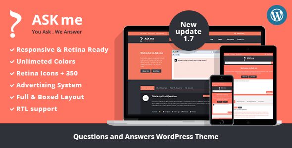 Ask Me – v7.0.1 – 问答百科网站模板WordPress主题