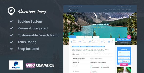 Adventure Tours – v5.0.0 – 旅行社网站模板WordPress主题