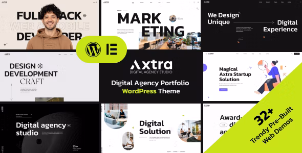 Axtra – v1.5 – 数字作品设计展示机构WordPress模板