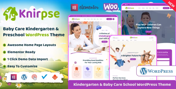 Knirpse- v1.2 – 日托幼儿园婴儿护理网站WordPress主题