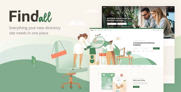 FindAll- v1.4 – 本地商家企业目录网站WordPress主题