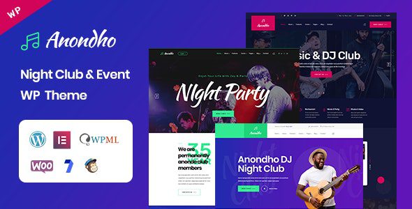 Anondho – v1.0 – 夜总会KTV音乐酒吧WordPress主题
