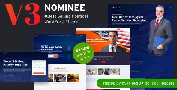 Nominee – v3.7 – 公益慈善政府机构选举模板WordPress主题