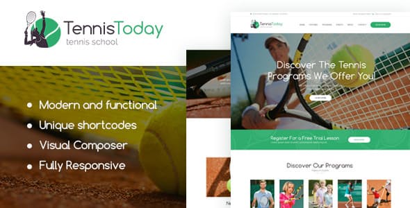 Tennis Today- v2.0 – 健身网球俱乐部WordPress主题