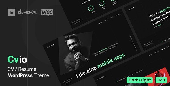 Cvio- v3.2.7 – CV 个人简历作品展示网站WordPress模板