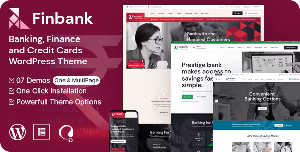 Finbank- v1.3 – 金融银行理财保险商业网站WordPress模板