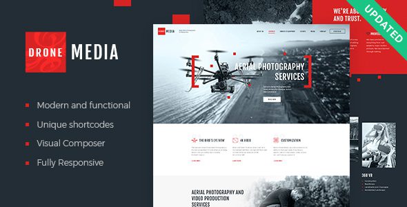 Drone Media- v2.2.0 – 无人机航空摄影网站WordPress主题+ RTL