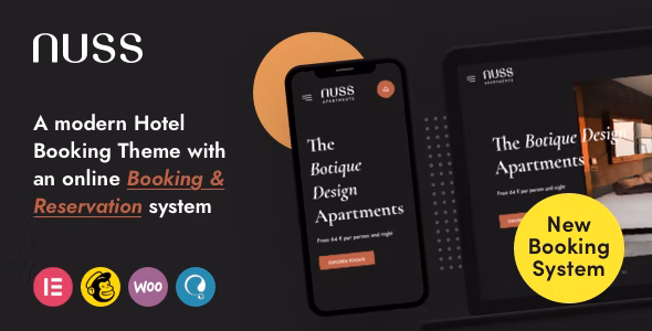 Nuss- v1.1.3- Hotel 酒店餐饮预约客服民宿网站WordPress模板