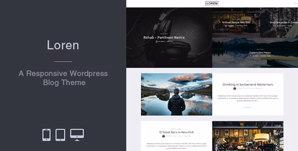 Loren- v2.5.54 – 响应式轻型博客网站WordPress模板