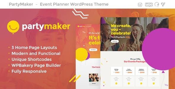 PartyMaker- v1.1.9 – 活动策划婚庆网站WordPress主题