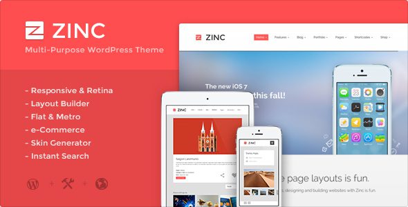 Zinc- v1.1.3- 多用途 WordPress主题模板