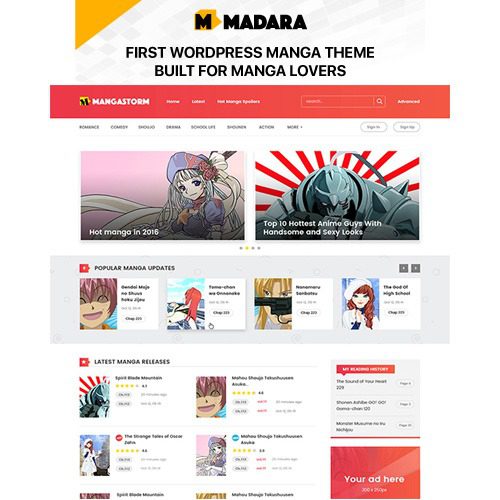 Madara-v2.1.1-适用于漫画网站的响应式且时尚的WordPress主题